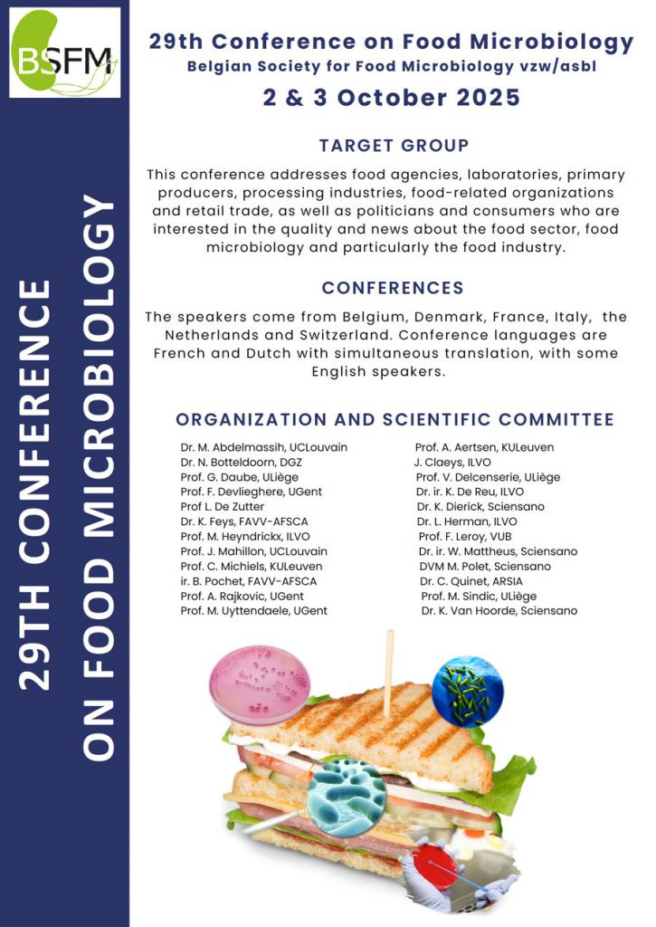 29th Conference on Food Microbiology @ Finance Tower complex, Pacheco room